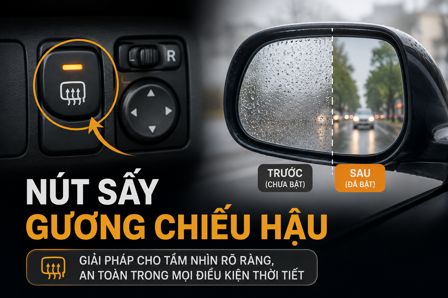 Cách Hoạt Động Của Nút Sấy Gương Chiếu Hậu
