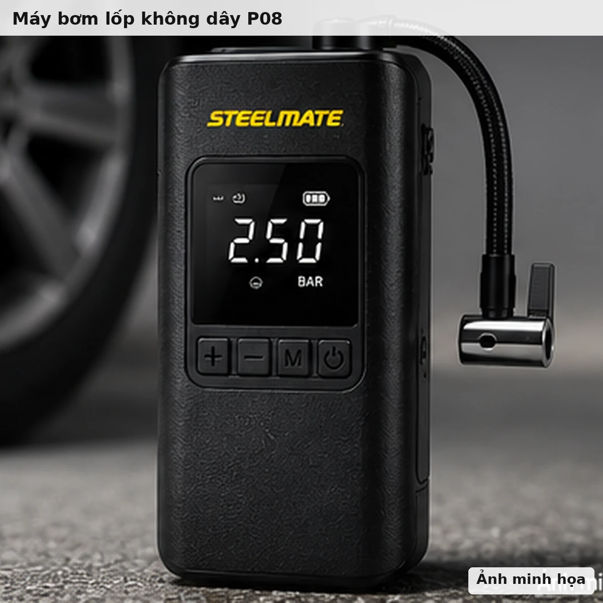 Máy Bơm Lốp Ô Tô Steelmate P08 Không Dây | Batcheoto